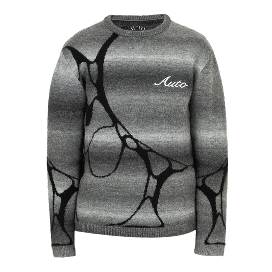 Black Gradient Spider Web Sweater